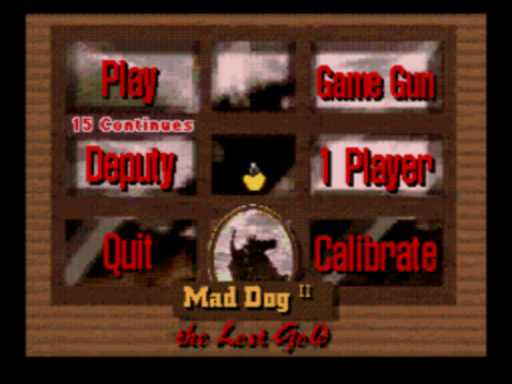 Mad Dog II Lost Gold title screen for Sega CD
